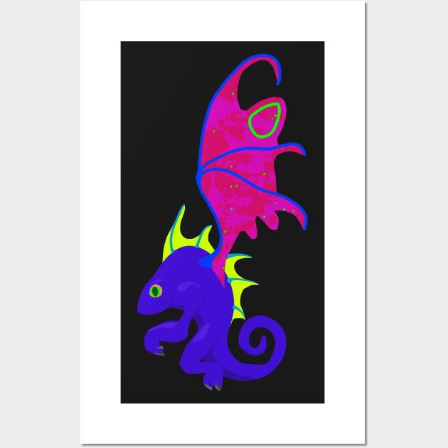 Fey Dragon Cartoon Wall Art by Griffen